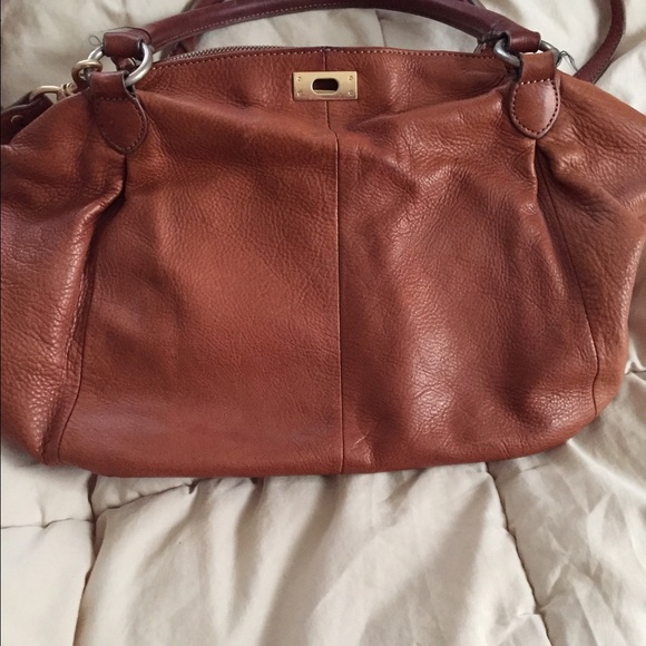 Jcrew tan leather purse
