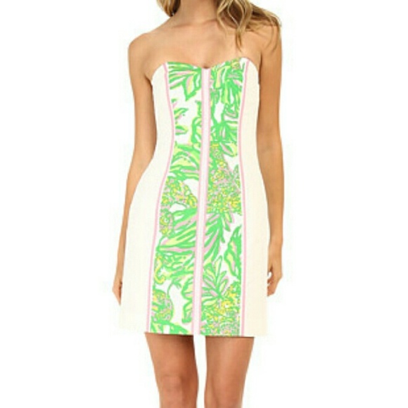 SOLDLilly Pulitzer Angela Strapless Pink Elephants