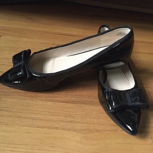 Nine West Black Patent Leather Wedge