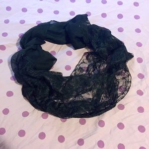 🔸FINAL PRICE🔸Black lace infinity scarf