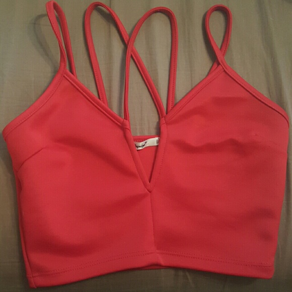 NWOT Papaya crop top