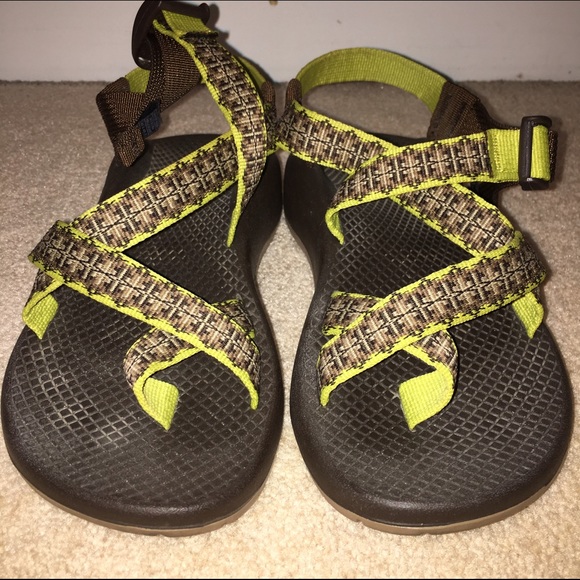 Chacos Tan and Green