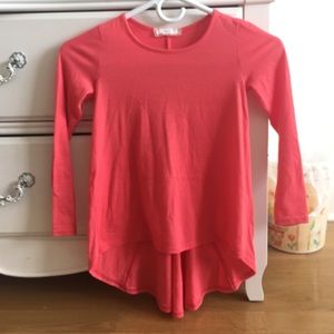 high-low orange shirt from nordstrom