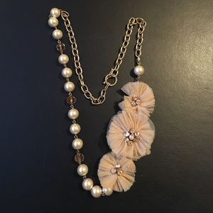 Ann Taylor floral necklace, long