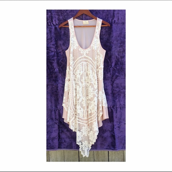 Boho lace embroidered Urban Outfitters Dress - Picture 1 of 4