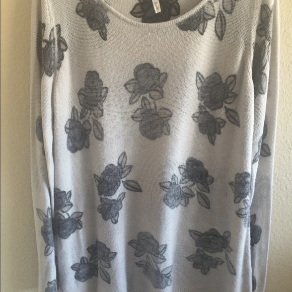 Frenchi Nordstrom Floral Grunge Tunic Sweater