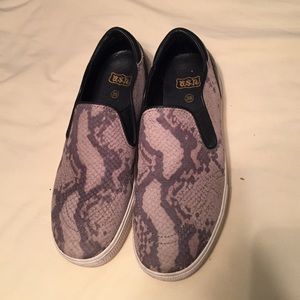 Ash snakeskin platform slip on sneakers