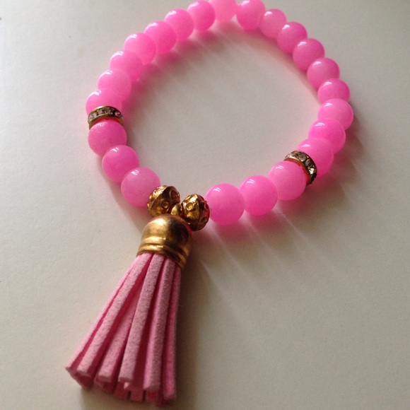 Pink Tassel Handmade Bracelet