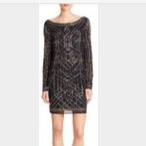 Laundry by Shelli Segal platinum beaded dress