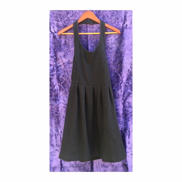 Anthropologie black halter vintage style dress