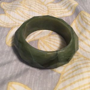 Jade colored bangle bracelet