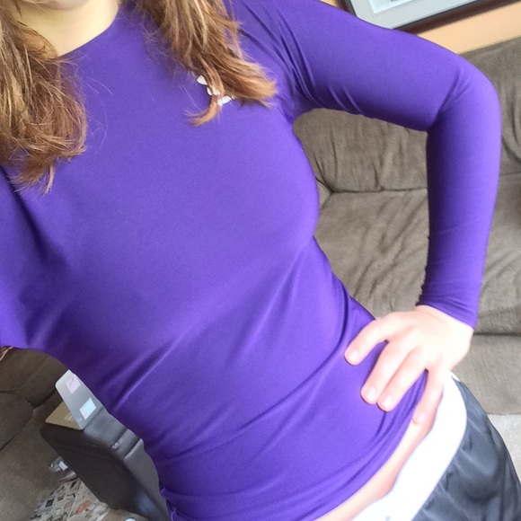 Purple Under Armour Long Sleve