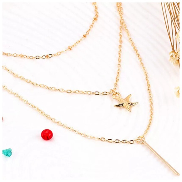 Layered Starfish Necklace - Picture 3 of 4