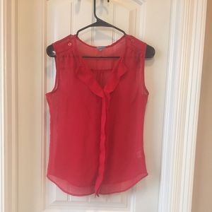 Charlotte Russe-sheer red blouse