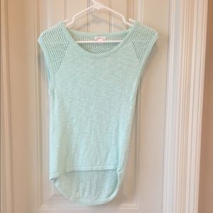 Mint color sleeveless shirt