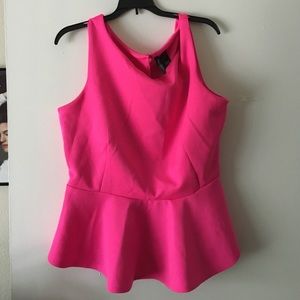 BISOU BISOU Hot Pink Peplum