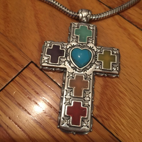 BRIGHTON cross reversible necklace