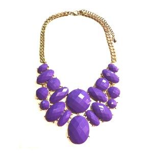 Charming Charlie Purple statement necklace!
