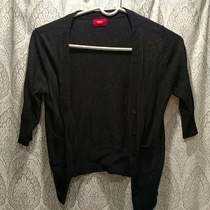 Black mini cardigan