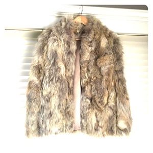 Vintage Real fur coat with silk lining.