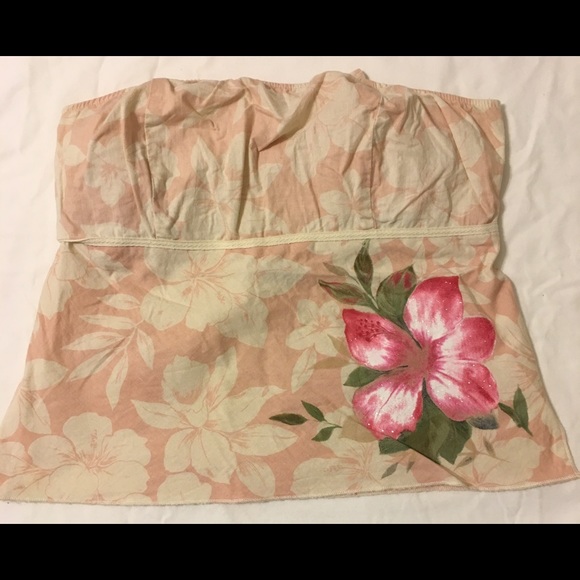 Floral print tube top, size medium. EUC