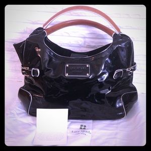 Kate Spade black patent leather handbag