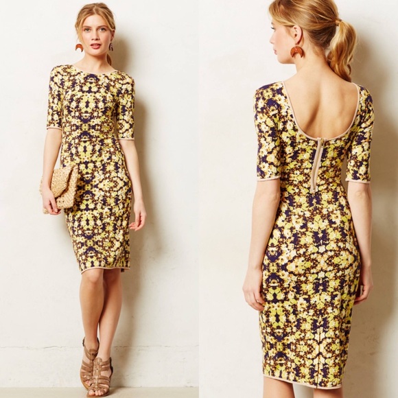 Anthropologie Dresses & Skirts - Anthropologie yellow floral dress - ACCEPTS OFFERS
