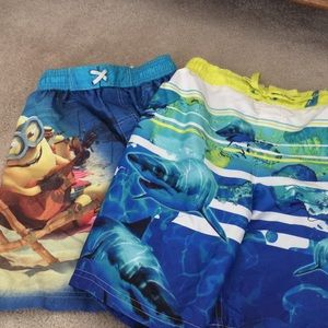 ❌sold❌Boys bundled bathing suits minion/ sharks