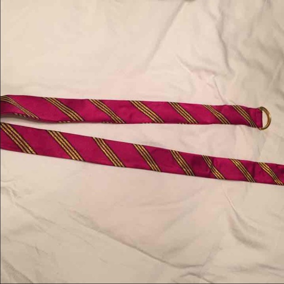 Pink and gold fabric belt - Picture 1 of 3