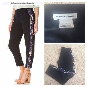 Club Monaco stevie tuxedo pants in navy