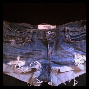 Distressed Jean Shorts - Charlotte Russe