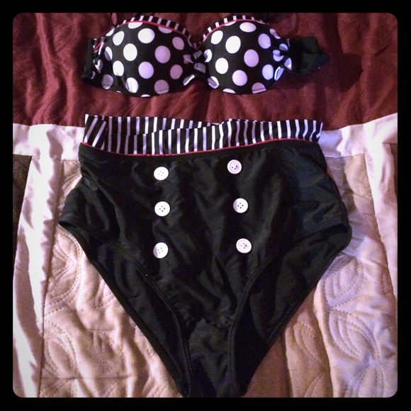 Vintage style high waist Bikini