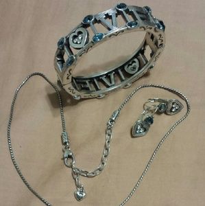 Brighton necklace, bracelet & earring set