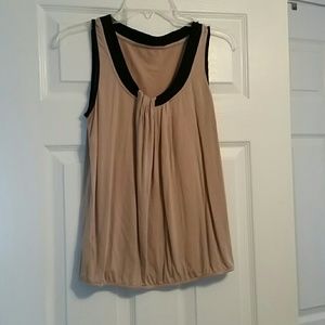 Black and tan sleeveless top