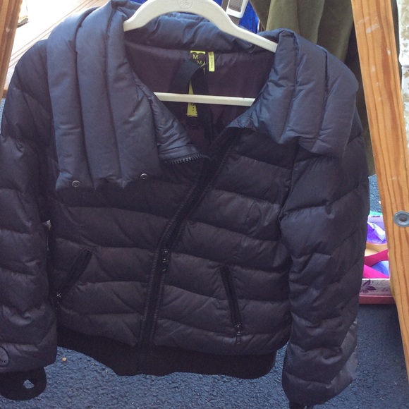 Slate grey puff jacket