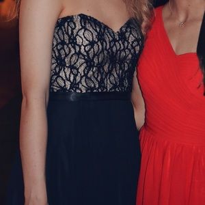 Black Strapless Prom Dress