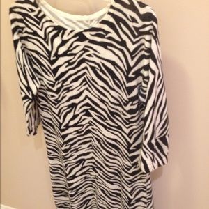 Ann Taylor animal print shift dress & 3/4 sleeves