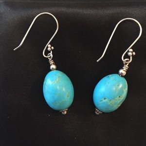 Sterling Silver fish hook turquoise