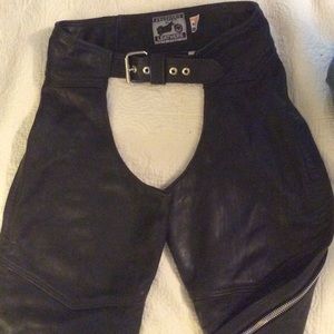 Harley Davidson lovers- black leather chaps