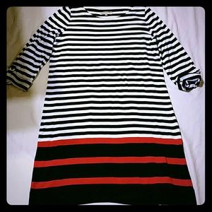 Blue striped summer dress