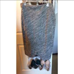 Gray pencil skirt