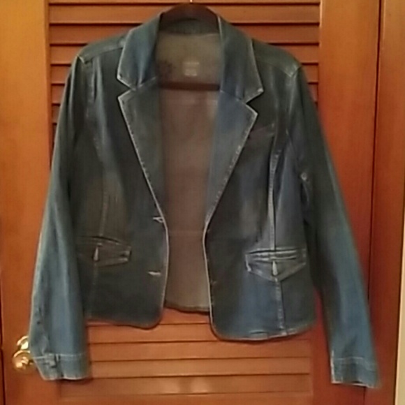 Sonoma Cropped Denim Jean Jacket, L #242