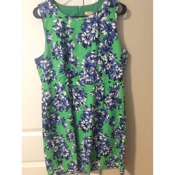 J. Crew floral basketweave dress