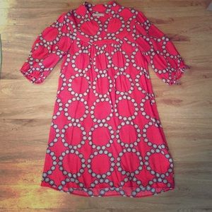 Banana Republic Printed Coral Dress