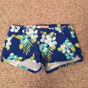 Hollister blue floral shorts