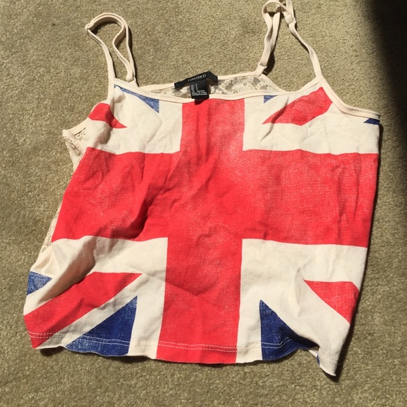 British flag crop top