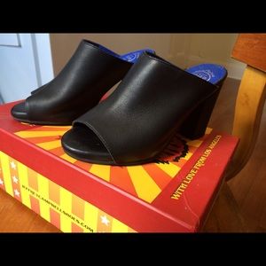 Jeffrey Campbell Druid Peep Toe Black Mule