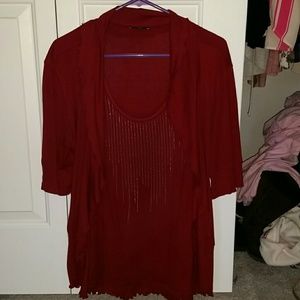 Express 2 piece sparkle top