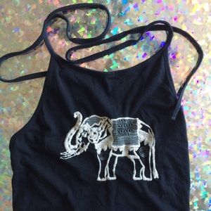 Brandy Melville elephant tie halter