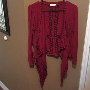 Red cardigan!